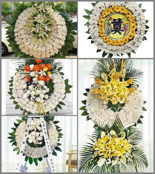 安徽淮南市谢家集区望峰岗镇鸭背村花圈速递